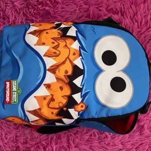 Sprayground Blue and Orange Cookie Monster Kids Backpack